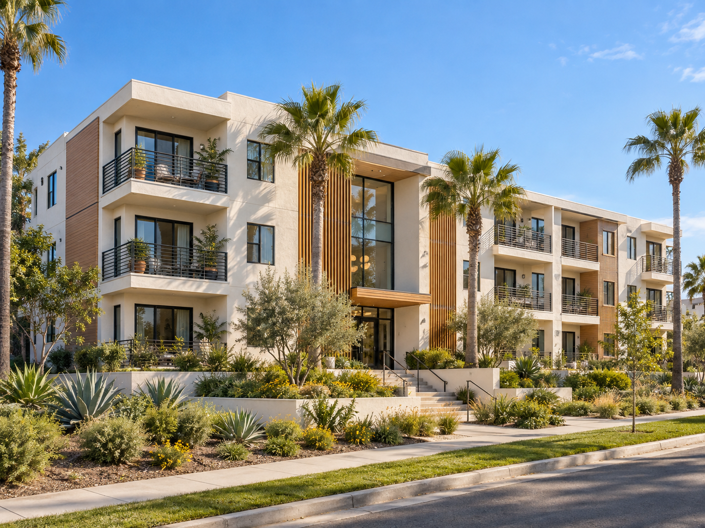 Illustrative multi-unit apartment building